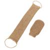 2 Pcs Jute Back Wash Strap and Jute Exfoliating Gloves Back Exfoliating Sponge Natural Exfoliating