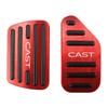 SAWAKAKI DAIHATSU CAST LA250S LA260S Exclusive Design with Logo Aluminum Axle Pedal Brake Pedal Cover 2 Piece Set (Red)
