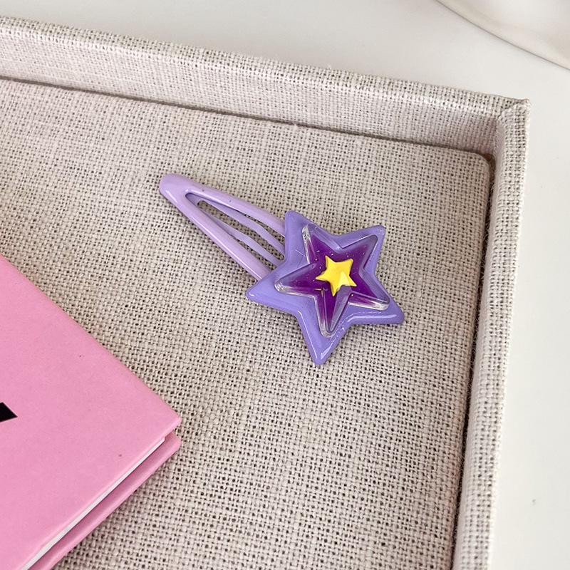 UXSL Sweet Cute Colorful Stars Hair Clips For Girls Lovely BB Hairpins Hair Decoration Pentagram Barrettes Kids Hair Accessories