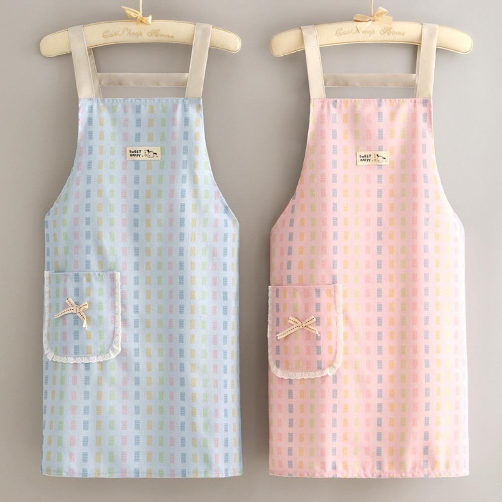 Холщовый кухонный фартук с карманами, фартуки для рисования, новая рабочая одежда для кухни