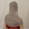 Medieval Aluminium Butted Chainmail Hood with Rings At the Edges 10 Mm 16 Gauge Golden Style Battle-ready Chainmail Woman Hood Coif