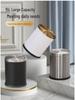 Stainless Steel Swing Lid Trash Can for Home and Kitchen, Light Luxury Design for Bathroom and Living Room.