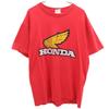 HANES 90s Wing Mark Short Sleeve HONDA T-shirt L Honda Old Vintage Men's Used
