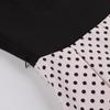 Women's Polka Dot Swing Dresses Lapel Buttons High Waist Belt Slim Fit Short Sleeves Summer Dress Office Work Casual Wear Vintage Outfit