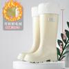 Fashion Rain Shoes Women's Non-slip New High Rain Boots Adult Rubber Shoes with Velvet and High Water Shoes