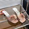2025 New Summer Fashion Sandals Sandals High Heels Flower Slippers Women's Shoes Summer Wear