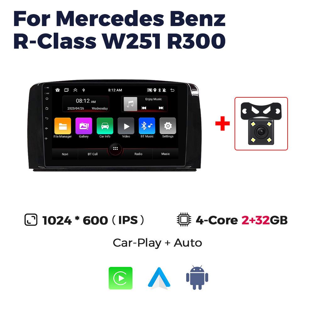 Navifly Android Car Radio Stereo For Mercedes Benz R Class R300 R350 R280 R320 R500 W251 2007-2011 Multimedia Player GPS Carplay