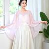 1PC Lightweight Cloak Banquet Chiffon Wedding Solid Color Shawl Fashion Breathable Thin