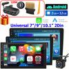 Android 13 Car Multimedia 7/9/10Inch Wireless Apple Carplay Android Auto 2 Din Stereo Receiver Car Radio Rear View Camera