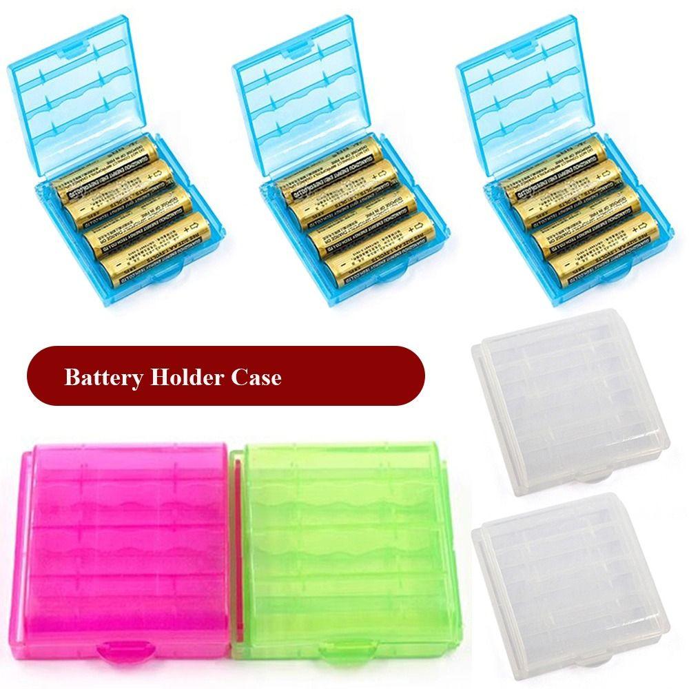 Rechargeable Battery Container Organizer Battery Box Battery Case Battery Holder Storage 4 AA AAA