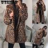 Winter Faux Fur Coat Hooded Leopard Print Luxury Warm Women Jackets Women's Coats Fashion Jacket