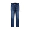 Men's Lightweight Dark Blue Straight-Leg Business Casual Jeans