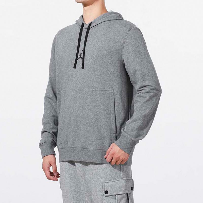 Jordan Logo Knit Hoodie Sweatshirt Men Tops Gray DA9861-091