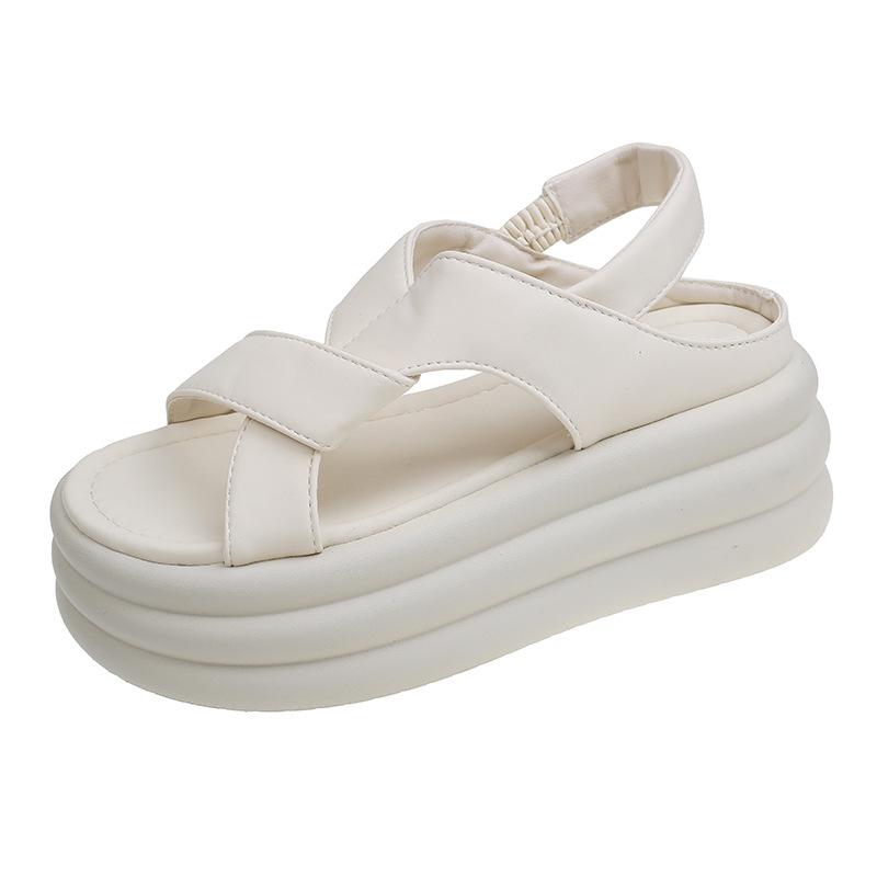 Platform Muffin Sandals Women's Small Fashion Summer New Comfortable Outside Wear Casual Sports Sandals Women's Fashion