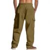Men's Corduroy Seasonal Thin Breathable Workwear With Multiple Pockets And Loose Casual Wide-leg Pants