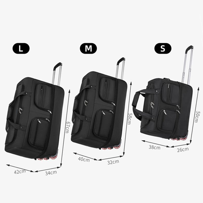Increased Capacity Travel Bag Multi-function Folding and Expandable College Student Luggage Bag Long-distance Trolley Bag