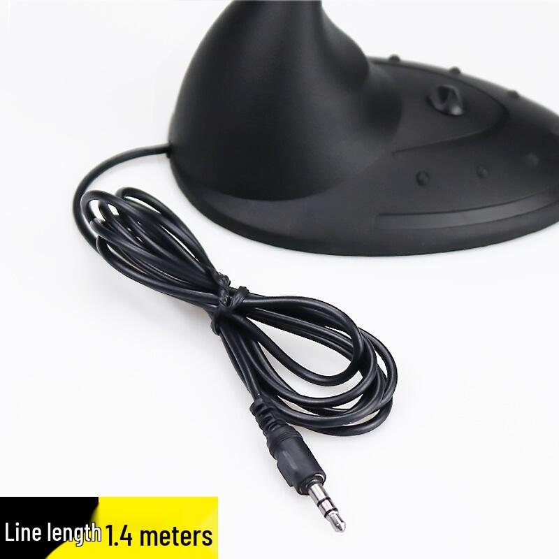 Compact 3.5mm Microphone for Karaoke, Voice Chat, and Conference - Suitable for Notebooks and Desktops