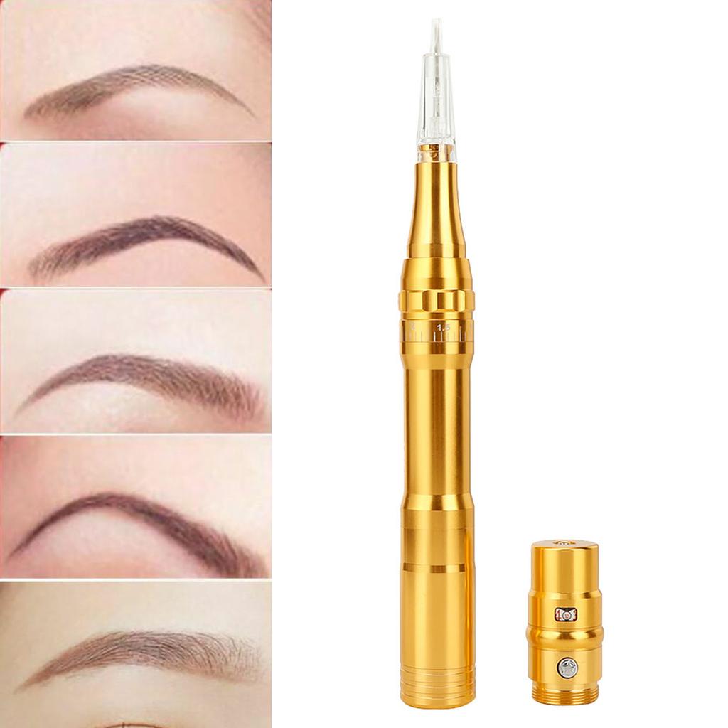 Semi Permanent Microblading Makeup Machine Eyebrow Lip Tattoo Pen 95- Gold