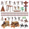 Toys Children Cowboy Toy Native American Doll Indians Playset Western Action Figures Wild West Playset
