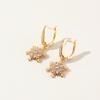 Snowflakes Shape Dangle Earrings for Women 2025 New Fashion Earring Golden Wedding Party Jewelry Accessories Gifts