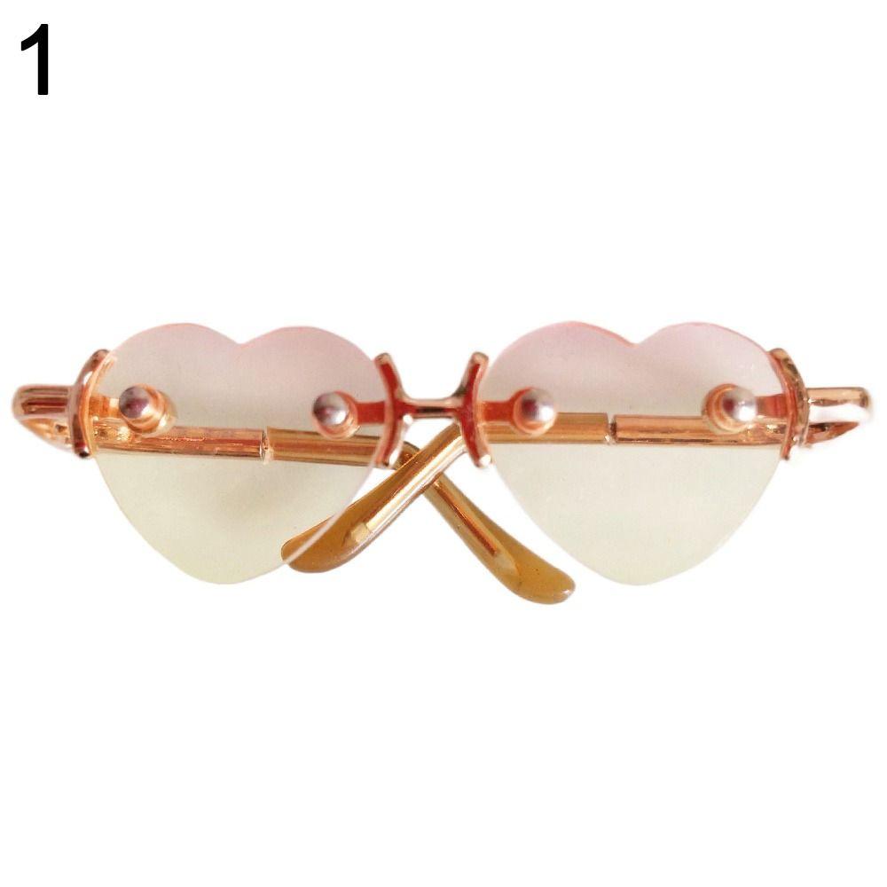 For 1/31/4 BJD Accessories Cute Heart Frame Plush Doll Eyeglasses Glasses Clothes For 10/15cm Dolls