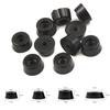 20pcs Black Furniture Feet Leg Pads Protectors Chair Table Rubber Non-slip Tile Floor Round Bottom