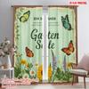 2pcs 2D Flat Printing Party Curtains Beautiful Garden Butterflies Metal Sign Polyester Without Electricity Holiday Decorations