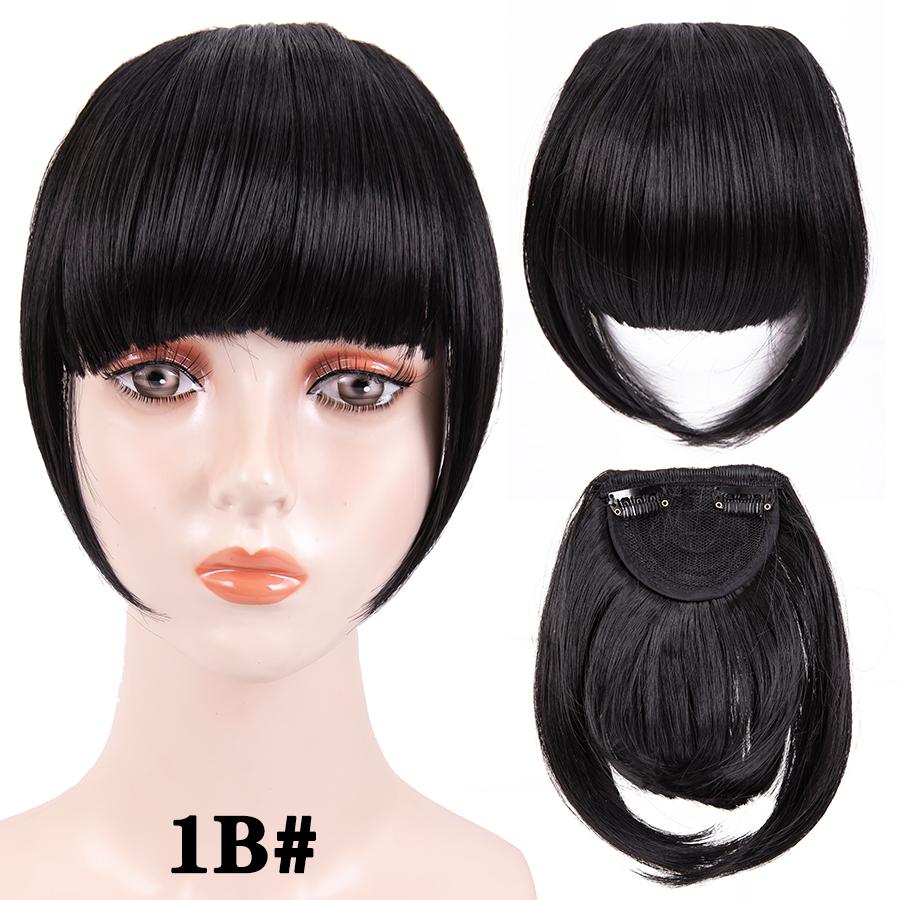 Fringe Bangs Synthetic Hair Extensions Clip In Bangs 6 Inch Short Straight Hairpiece Front Neat Bang Two Side Blonde