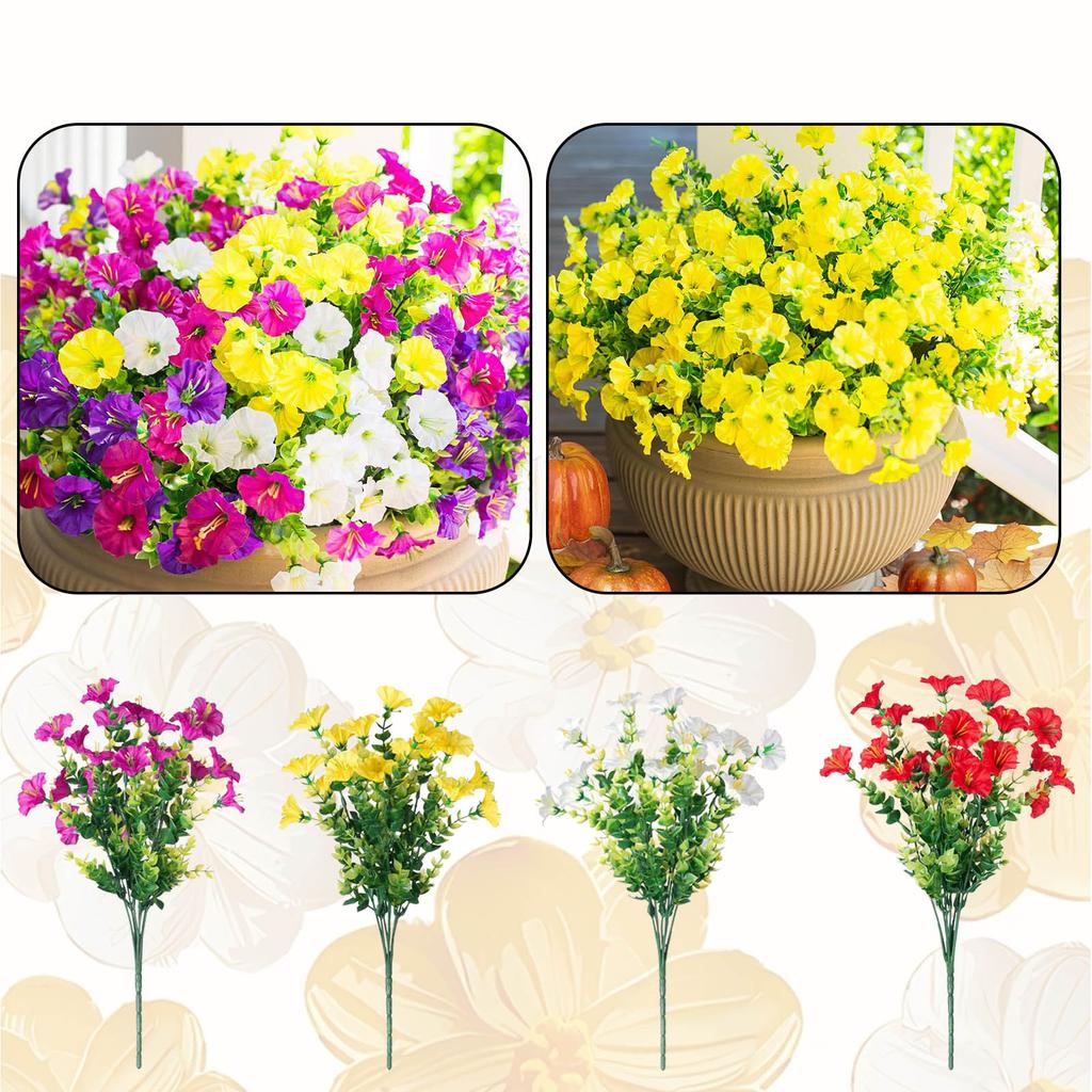 Outdoor Artificial Flowers Fake Plants Artificial Outdoor Greening Morning Anti-UV Plastic Shrubs Decoration