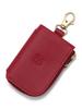 Key Case Leather Genuine Leather Cowhide Unisex Zip Type Red Red Women's Men's