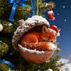 Yousheng 2D Forest Animal Acorn Ornaments Cozy Forest Animal In Snow Frosted Pine Cone Ornaments Woodland Creature Acrylic Hanging Ornament for Lover