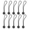 10pcs Tent Clip Fixed Ball Clip Ball Bungee Cords with Elastic String for Canopy TentBlack and