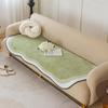 Chenille Irregular Sofa Cushion Special-Shaped Cushion Four Seasons Universal Non-Slip Anti-Scratching Solid Color Matcha Green One Piece