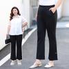 Flared Pants Spring and Autumn High-waisted Slimming Pants Mom's Pants Middle-aged Elastic Large-sized Casual Pants