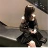 Black Retro Dress Women Lace Chiffon Mini Dress Female High Street Korean Style Dress Party Dress