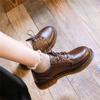 Lace-up Small Leather Shoes Women's College Style Retro with Skirt Mary Jane Women's Shoes New Spring and Autumn Single Shoes Women