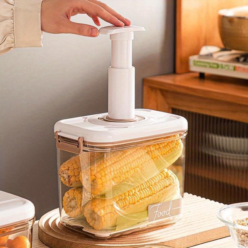 1pcs Large Capacity Food Vacuum Storage Box Sealed Fresh-Keeping Box Dispenser Transparent Container with Vacuum Pump Kitchen