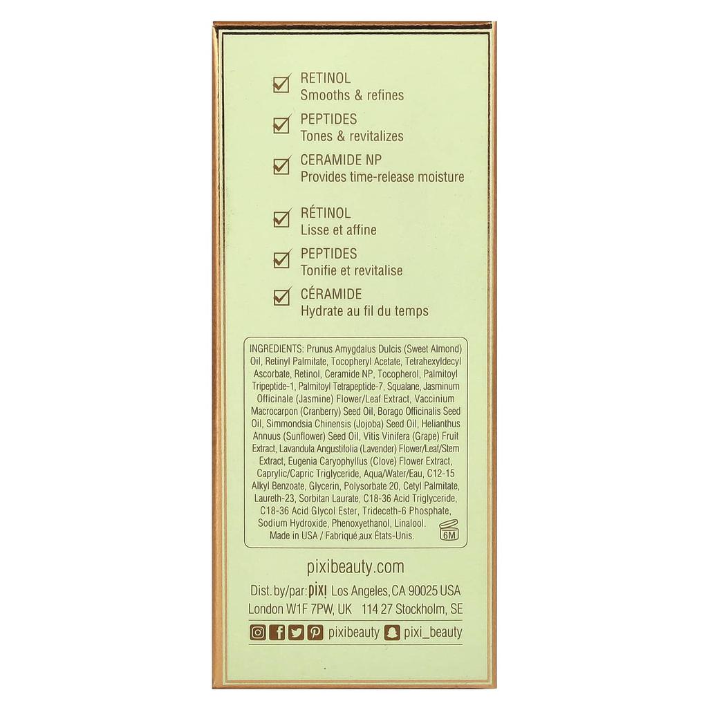 Overnight Retinol Oil, Smoothing Night Oil, 30Ml (1Fl Oz)