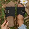 Fashion Women Slippers Lightweight Flat Shoes Big Size Outdoor Comfortable Sandals Summer Non Slip Buckle Slippers Woman Slides Women