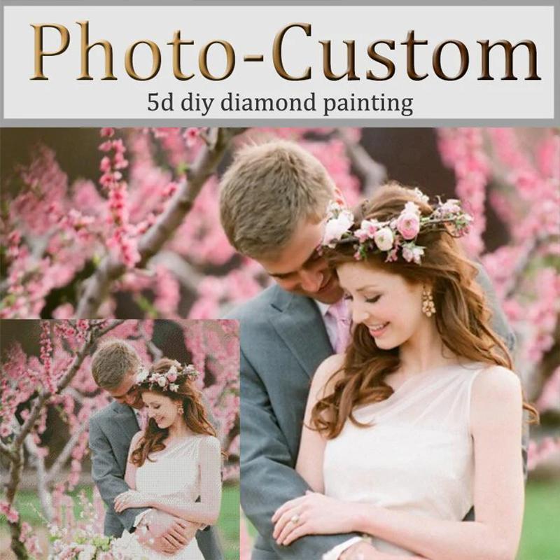 Photo Custom 5d Diamond Painting Flower And Personal Portrait Photos Art Embroidery Photo Custom Diy Cross Stitch Home Decoratio