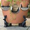 New 3Pcs Flower Pot Feet Stand Animal Shape Cat Dog Plant Pots Risers Pad Outdoor Garden Resin Pot Foot Plant Bonsai Holders