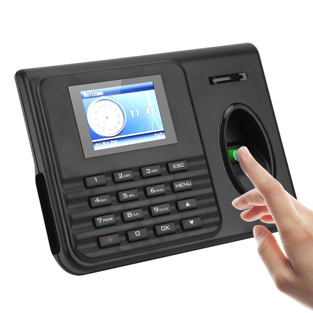 Attendance Machine Time Clock 2.4in Color Screen Biometrics Fingerprint Password Check In Out