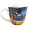[N9707] - Porcelain Mug 'Côté d'Azur' Blue Yellow