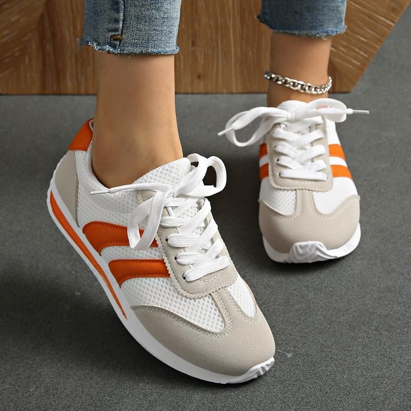Fashion Fashion Trend Low Top Casual Thick Soled Shoes for Women 2025 Spring New Mesh Breathable Versatile Comfortable Lace Up Sneakers