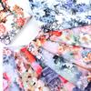 1/2/3M Soft Thin Rayon Fabric Floral Flower Digital Printed Fabric For Sewing Summer Dress Clothing DIY Handmade Pajamas