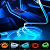 1M/2M/3M/4M/5M Car Interior Lighting LED Strip Decoration Garland Wire Rope Tube Line Flexible Neon Light USB Car Socket Drive