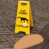 Funny Dog Vomit Sign Gift Warning Sign Fashion Cat Vomit Sign