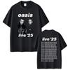 O-Oasis Live 25 Tour T Shirt Men Women Gothic Vintage Overd Tshirt Men's High Quality Short Sleeve T-shirts#Color(6)