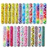 Twister.CK 34pcs Party Favors Set, 30pcs Slap Bracelets (15 Designs) and 4pcs Stickers, Game Prizes,