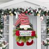 Christmas Light Up Wreath, Christmas Decoration Christmas Wreath Faceless Old Man Christmas Hanging Door Hanging Holiday Ornament,With Light String